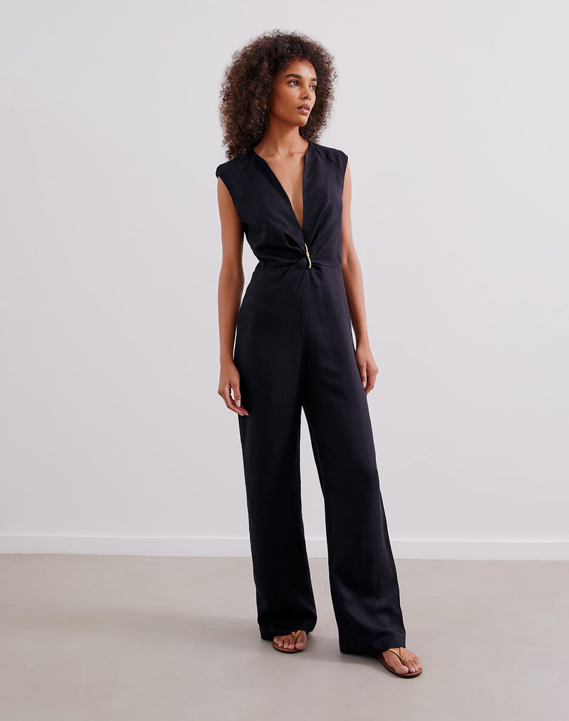 Raika Detail Jumpsuit - Black