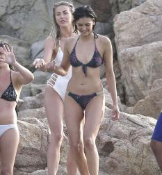 NINA DOBREV CELEBRATES JULIANNE HOUGH'S BACHELORETTE PARTY IN HER VIX LEAVES BIKINI!