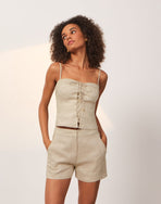 Giu Tailored Shorts - Natural XS