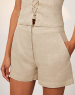 Giu Tailored Shorts - Natural XS