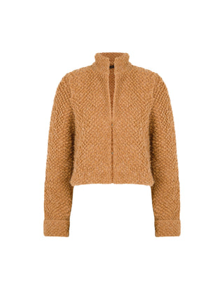 Knit Mila Short Jacket - Caramel XS