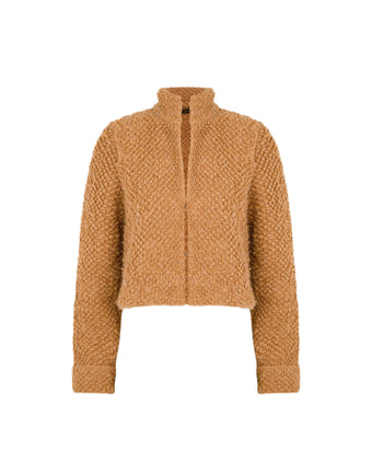 Knit Mila Short Jacket - Caramel