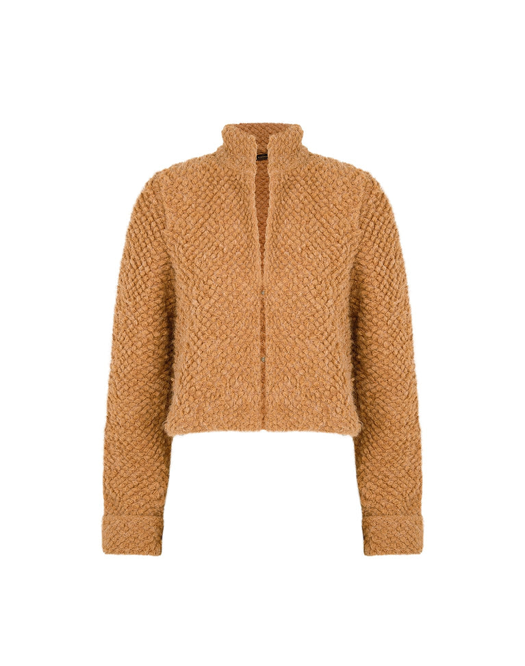 Knit Mila Short Jacket - Caramel XS