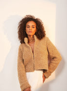 Knit Mila Short Jacket - Caramel XS