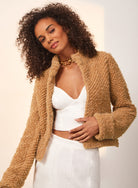 Knit Mila Short Jacket - Caramel XS