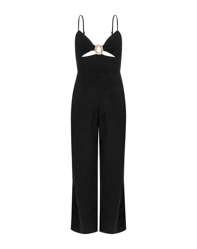 Adalia Sleeveless Jumpsuit - Black XS