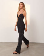 Adalia Sleeveless Jumpsuit - Black XS