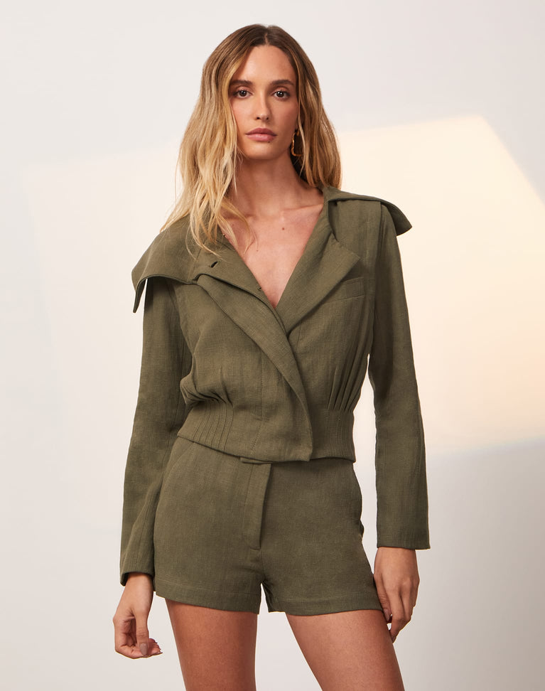 Selena Short Jacket - Evergreen XS