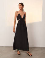 Angie Long Dress - Black XS