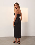 Rubia Midi Dress - Black XS