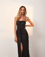 Rubia Midi Dress - Black XS