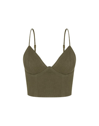 Marine Sleeveless Top - Evergreen XS