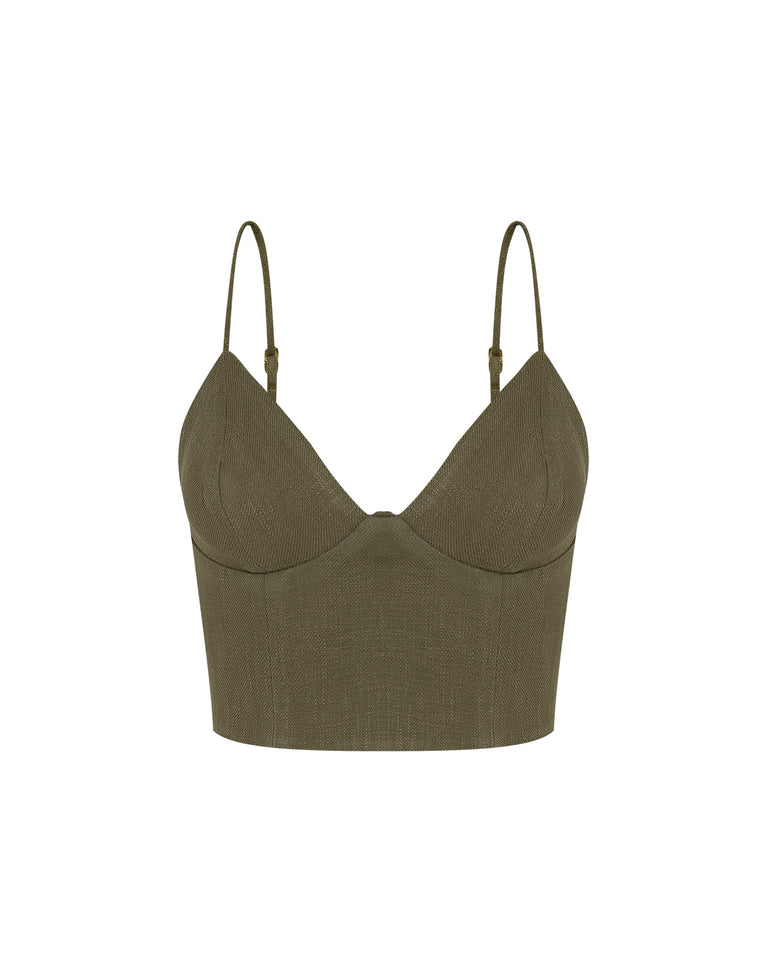 Marine Sleeveless Top - Evergreen XS