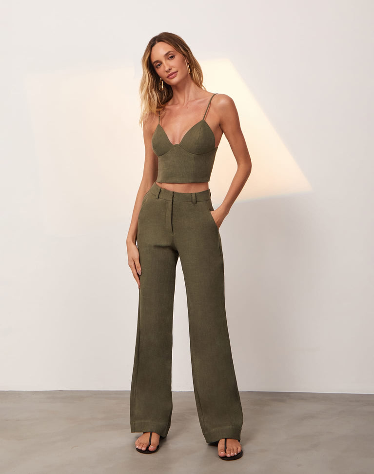 Marine Sleeveless Top - Evergreen XS