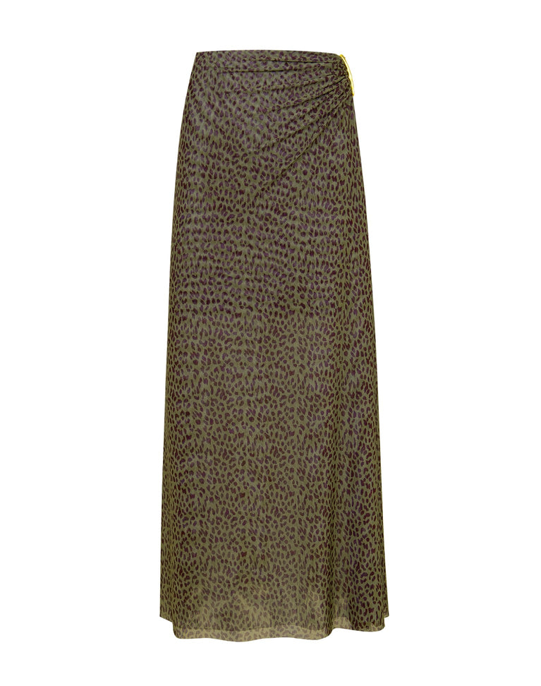 Amira Detail Long Skirt - Rosewood XS