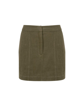 Calla Mini Skirt - Evergreen