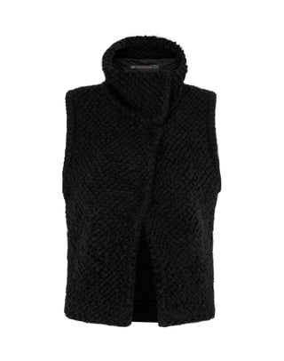 Knit Ita Vest Jacket - Black XS