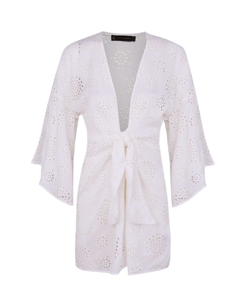 Perola Knot Short Cover Up - Off White