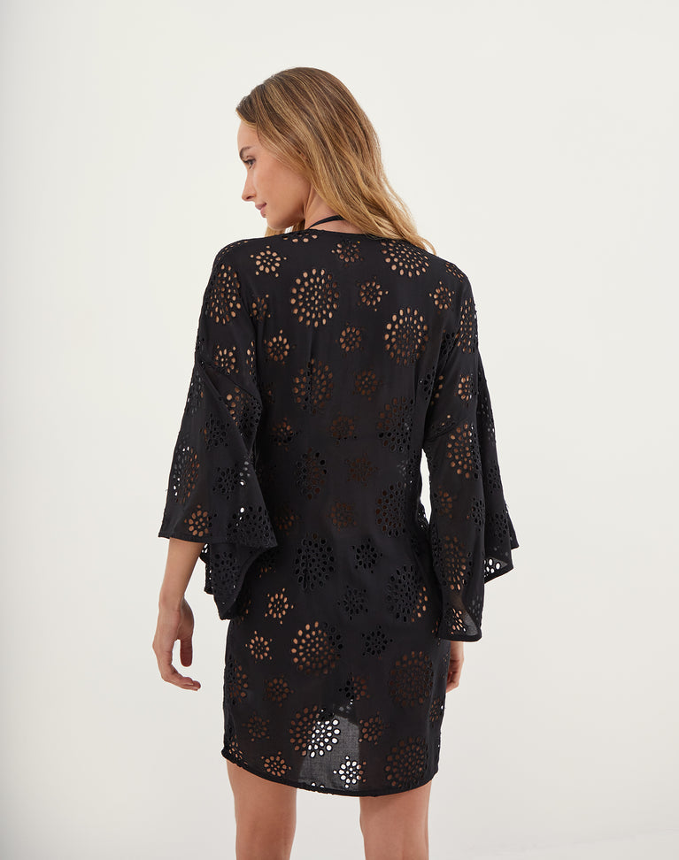 Perola Knot Short Cover Up - Black