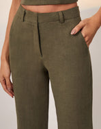 Giulia Tailored Pants - Evergreen XS