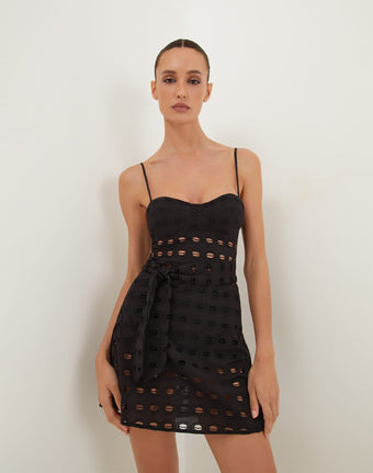 Noor Short Dress - Black