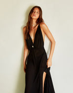 Amalia Long Cover Up - Black