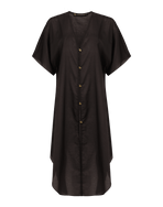 Braid Long Caftan - Black