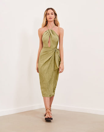 Chelsea Midi Dress (exchange only) - Olivine