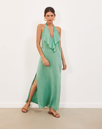 Gaia Long Dress - Seagreen