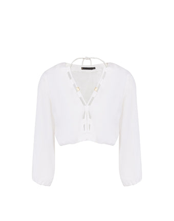 Ino Long Sleeve Blouse - Off White