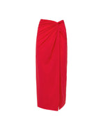 Karen Midi Pareo Skirt - Red Poppy