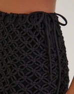 Gio Macrame Mini Skirt - Black