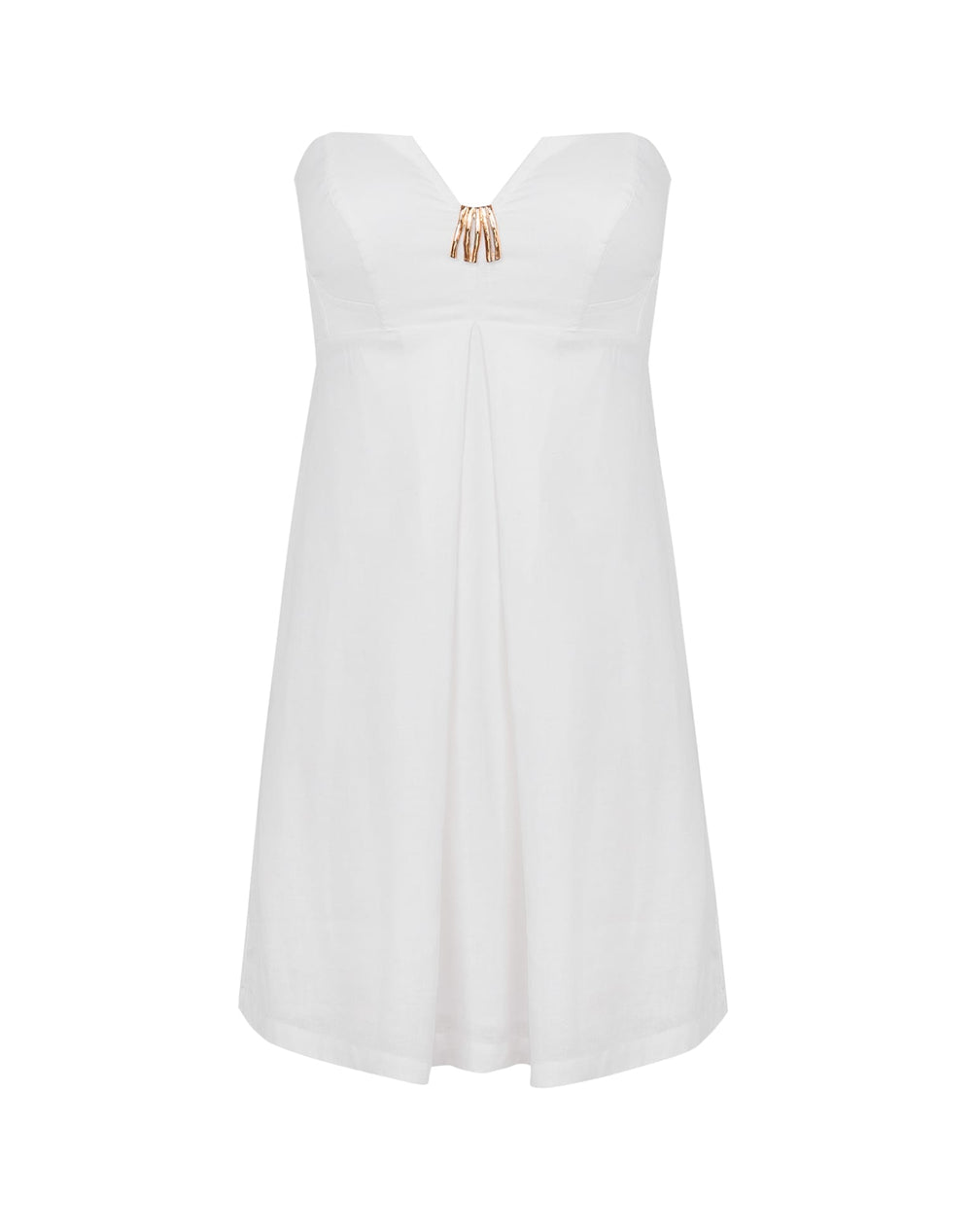 Lucile Detail Short Dress - Off White