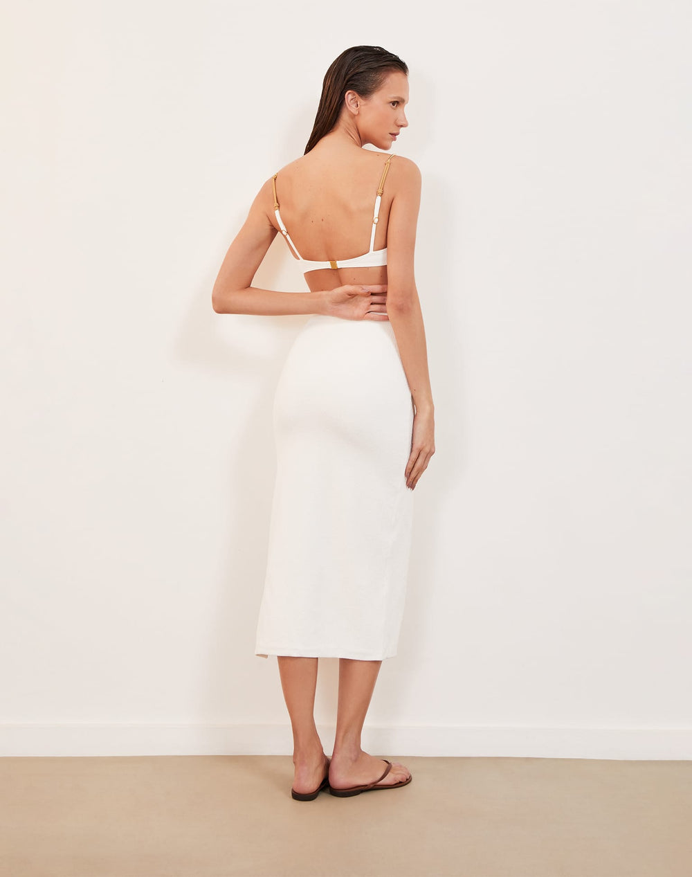 Firenze Luiza Midi Skirt - Off White