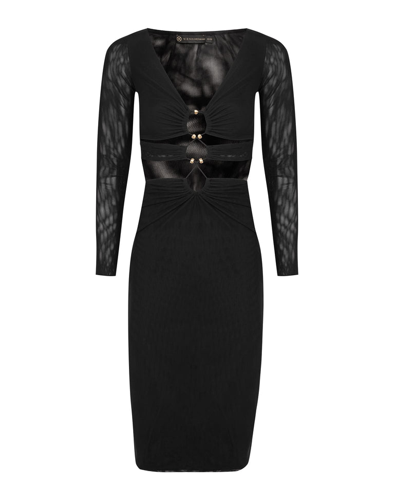 Luna Midi Dress - Black