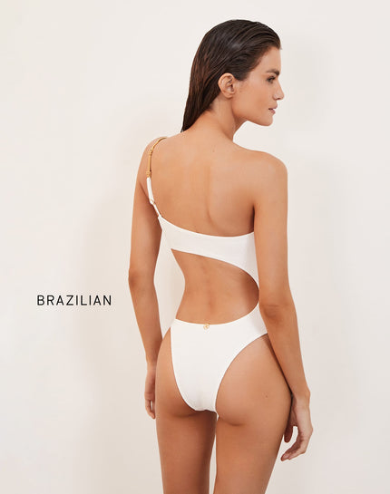 Sexy Solid Color Belted Deep V Brazilian Cheeky High Leg One Piece Swi –  Foxbikinis