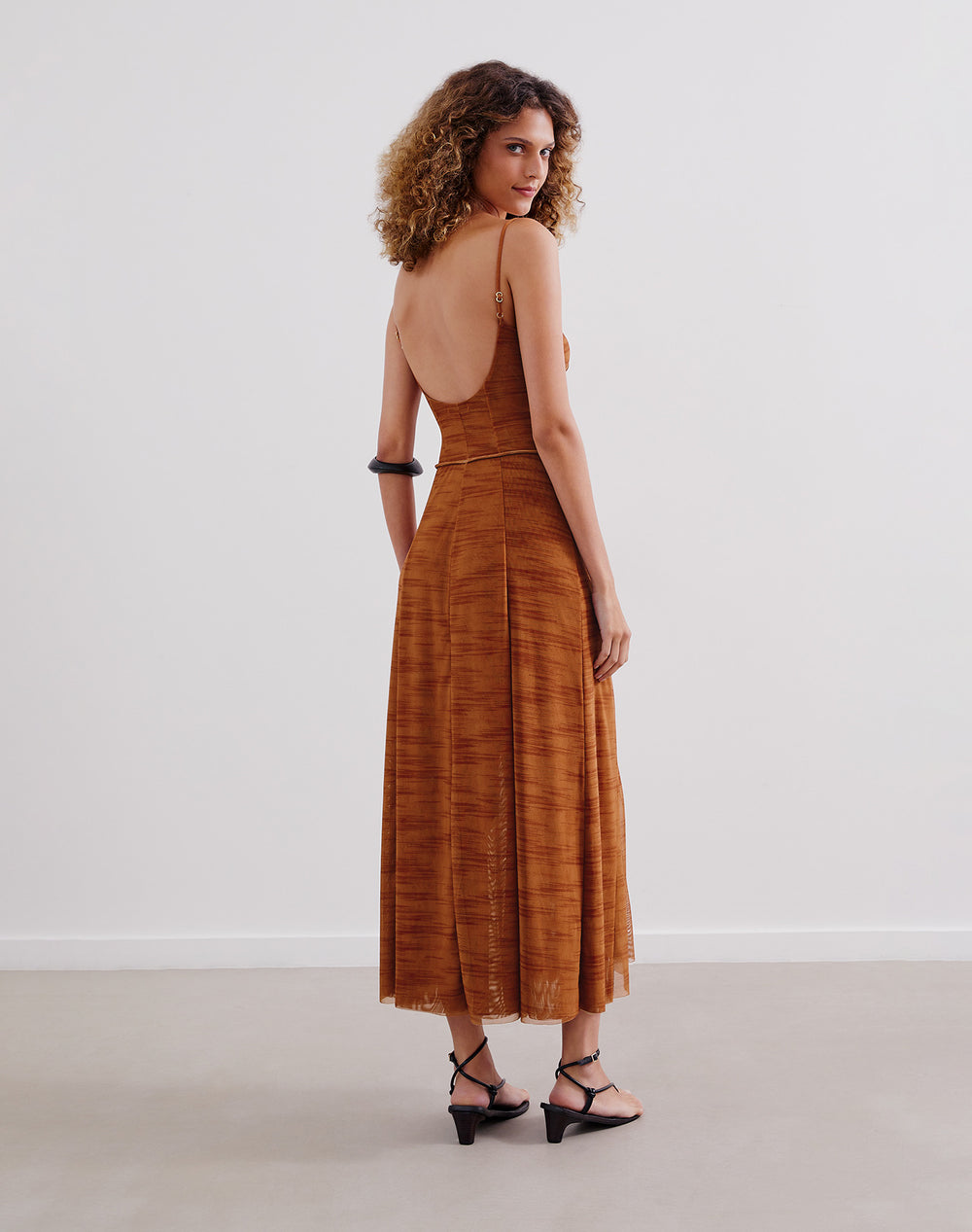 Sheer Maya Long Dress (exchange only) - Gingko