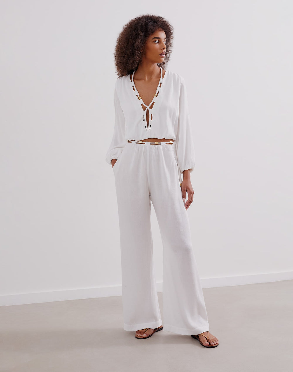 Miko Detail Pants (exchange only) - Off White