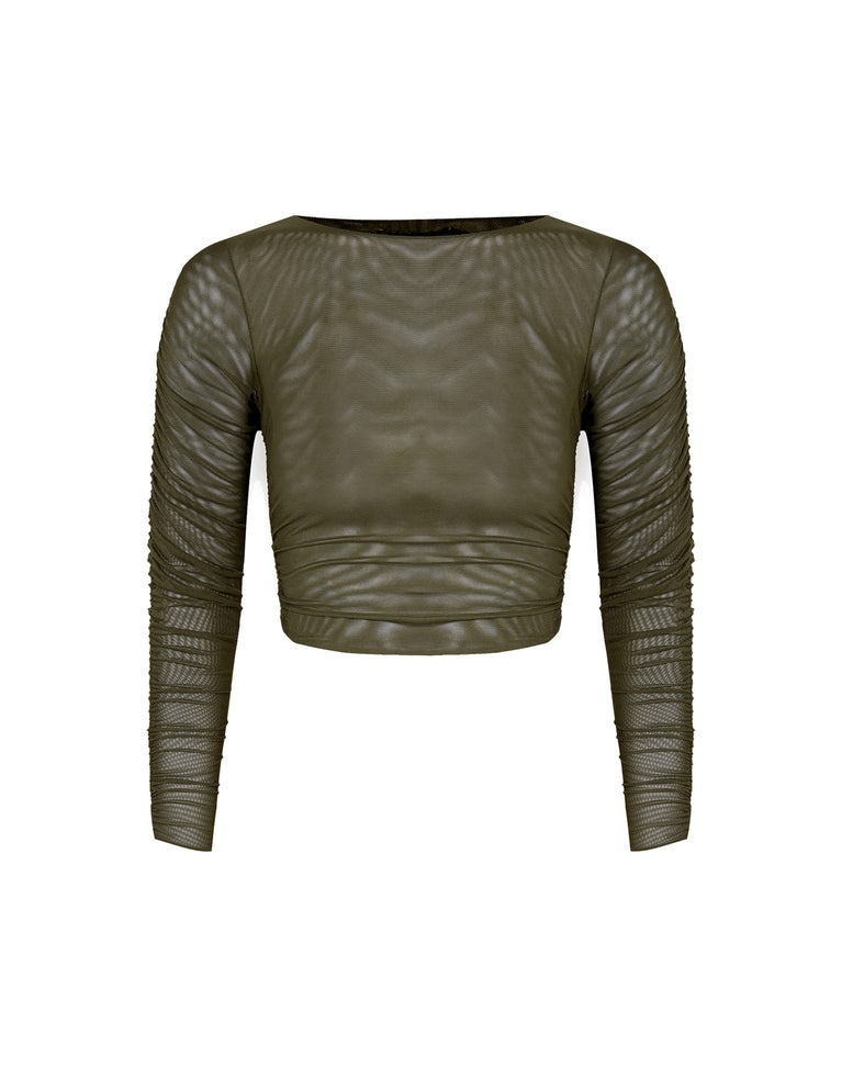 Mira Long Sleeve Top - Evergreen