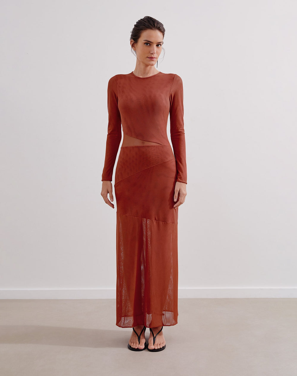 Nora Long Dress (exchange only) - Brick