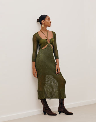 Penny Long Dress (exchange only) - Avocado