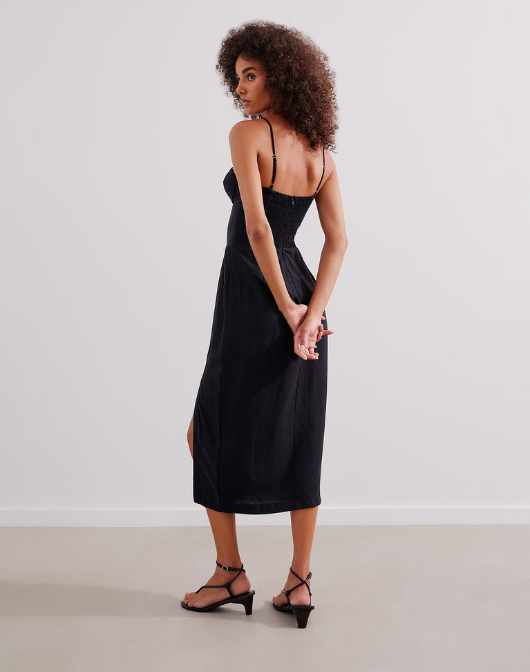 Shan Midi Dress - Black