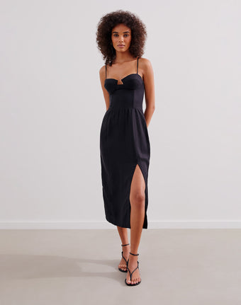 Shan Midi Dress - Black