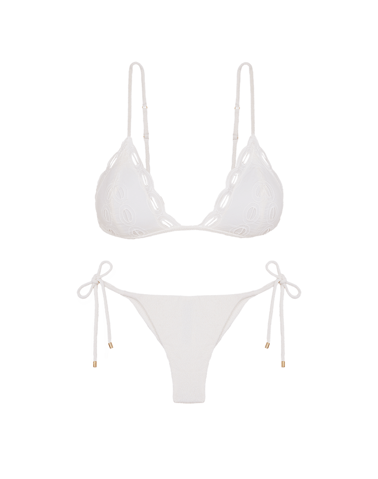 Firenze Tie Side Bottom - White Cheeky / XS