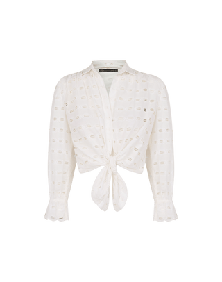 Eyelet Zita Blouse - Off White XS