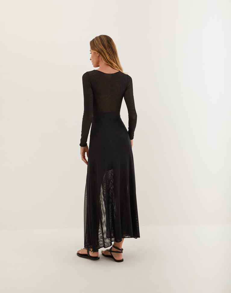 Yarin Long Dress - Black XS