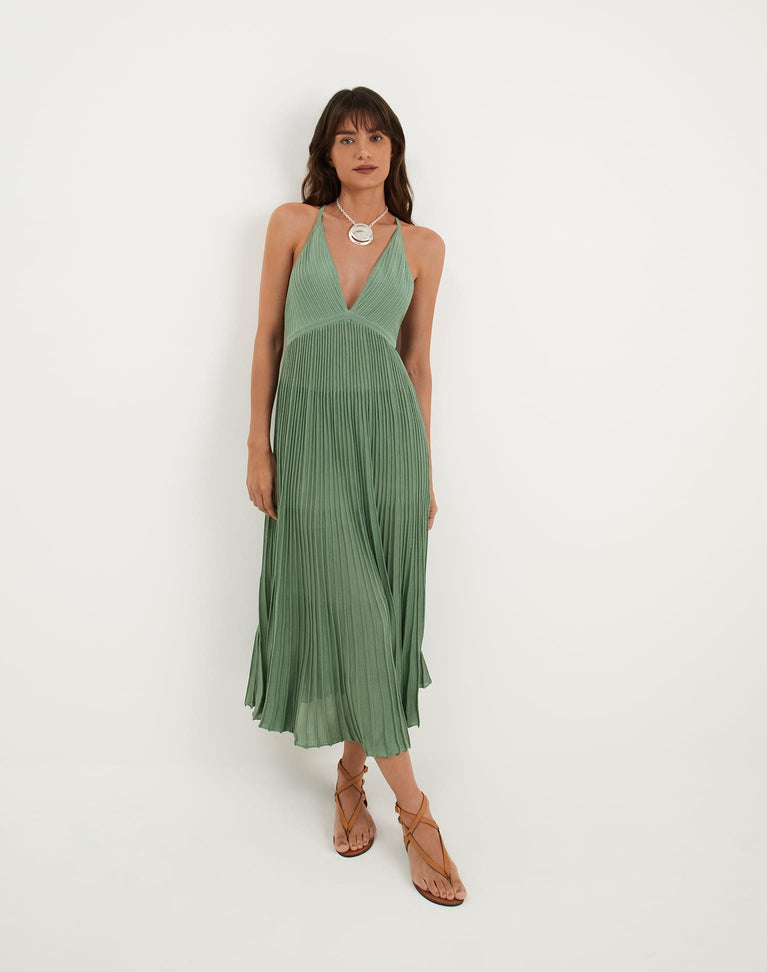 Knit Katia Long Dress - Seaglass XS