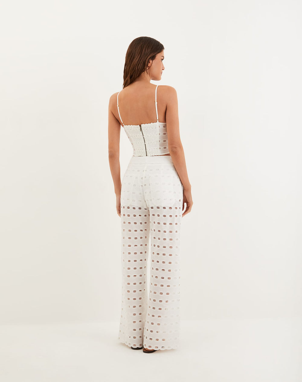 Eyelet Raya Top - Off White XS