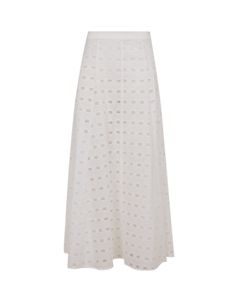 Eyelet Bea Maxi Skirt - Off White