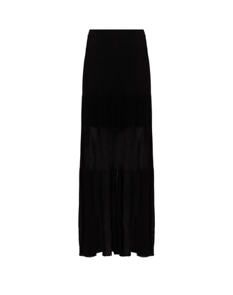 Knit Maira Long Skirt - Black